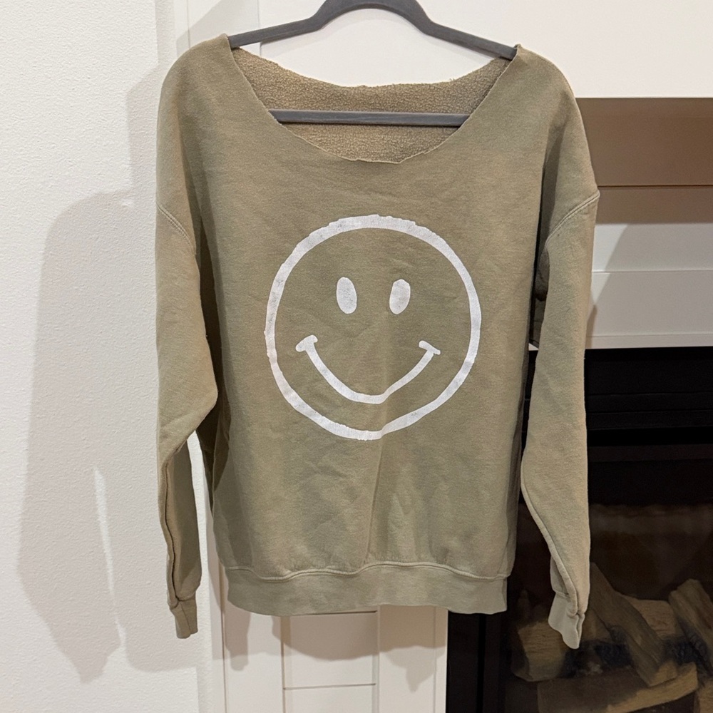 Altar'd State Olive Green Pullover Sweatshirt